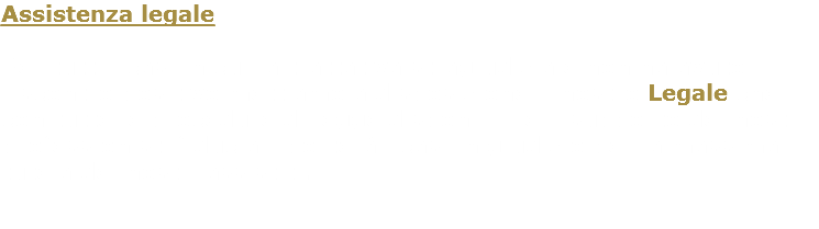 Assistenza legale Per tutti i casi in cui la trattativa stragiudiziale non ha avuto riscontro positivo mettiamo a disposizione il nostro Legale che con tutte le procedure di legge disponibili e il supporto dei nostri professionisti fiduciari porterà i casi in giudizio per la massima tutela dei nostri assistiti. 